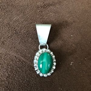 Sterling silver turquoise necklace charm
